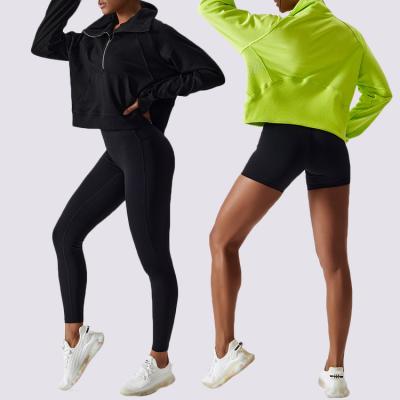 China Sudadera Personalizada High Quality QUICK DRY Comfortable Fleece Long Sleeve Cropped Sweatshirt Leisure Sports Half Zipper Running Sweatshirt for sale