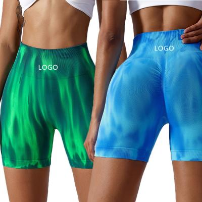 China De Pantalones Cortos De Fitness Custom Logo Soft Stretchy High Waist Breathable Tummy Control Yoga Seamless Push Up Shorts! crack! for sale