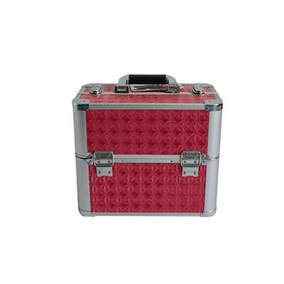 China NATIONAL Hot sale Cosmetic Case For Makeup With Aluminum Frame professional travel pink storage beauty case make up for sale