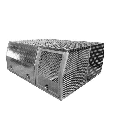 China Package Tool Ute Canopy Aluminum With Ladder Racks OEM Custom Alloy Ute Tool Box for sale