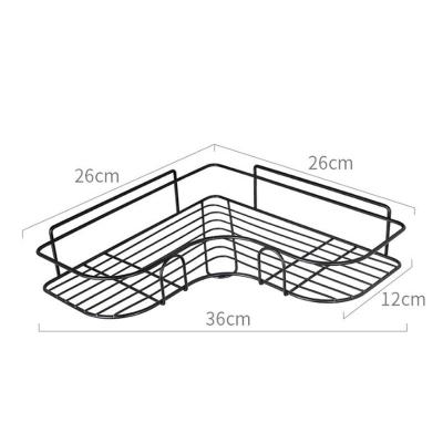 China Kitchen Triangle Storage Rack Bathroom Corner Storage Rack Bedroom Wall Storage No-Hole Viable Rack for sale