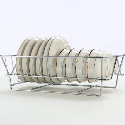 China Sustainable Stainless Steel Drain Rack Kitchen Shelf Knife Dish Bowl Drying Rack Kitchen Organizer Storage Rack for sale