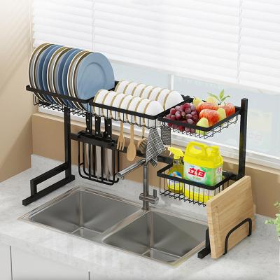 China Sustainable Universal Home Organization Storage Rack Drying Kitchen Sink Dish Drainer Rack for sale