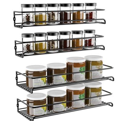 China Good Quality Sustainable Metal Shelves Cabinet Kitchen Organizer Multifunctional Spice Rack Seasoning Rack for sale