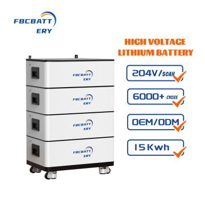 China High Voltage 204v 10kwh Rechargeable Lithium Battery For Solar Power System for sale