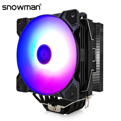 China Quiet Computer Case SNOWMAN 6 Heat Pipes CPU Cooler ARGB 120mm PWM 4 Pin PC Radiator for sale