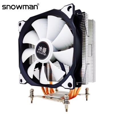 China Quiet Processor SNOWMAN 4 Heat Pipes CPU Cooler RGB 120mm PWM 4Pin PC For Intel 1155/1366 for sale