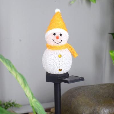 China Silica Gel Smart Outdoor Christmas Lights Snowman Shaped Lights Modern Style Plug-in String Lights for sale