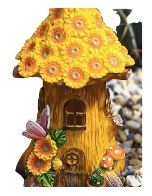 China Solar Outdoor Garden Yard Tree Chandelier Lighting Flower Treehouse Garden Decoration Resin Lamp Magnetic Small Christmas Light for sale