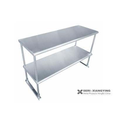 China 304S/S or NSF Approval 304 430S/S 403 201 Stainless Steel Kitchen Work Table Double Tier Overshelf / Shelf China Table Mounted Factory Price for sale