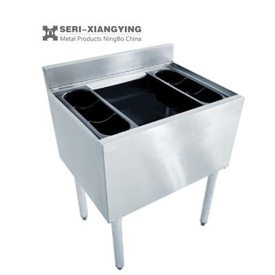 China Hotel/School/Apartment/Restaurant...NSF Approval Stainless Steel Drop In Ice Bin With Sliding Cover for sale