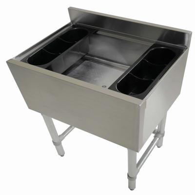 China NSF Approval Sustainable Stainless Steel Drop In Ice Bin With Cover for sale