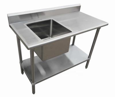 China Commercial kitchen sink faucet OEM ODM 430 304 201S/S with solid S/S shelf with aluminum corner bracket for sale for sale