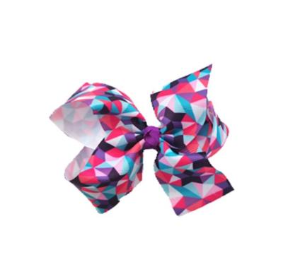 China Party Rainbow Grosgrain Ribbon Hair Clip With Clips For Girls Hair Accessories Kids Hair Bow for sale