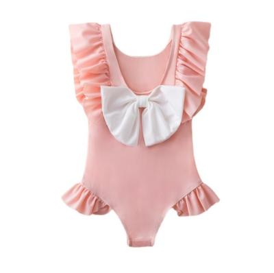 China Hot Selling High Quality Nylon Kids Baby Ruffled Swimwear Girls Beach Wear Wholesale for sale