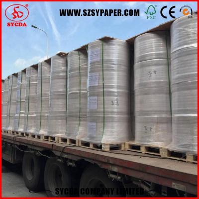 China price per ton for 55 GR jumbo thermal paper roll big contact paper 405mm*6000M for sale