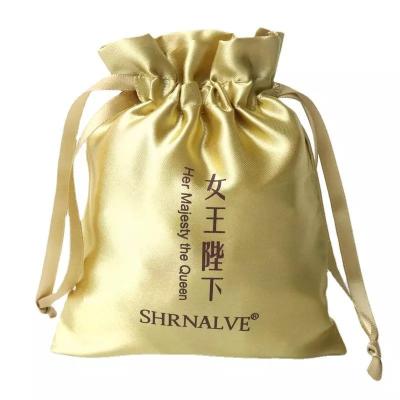 China Soft and reusable Wholesale Moq Satin Single Stitch Dust Drawstring Bag For Shoes Jewelry Gift for sale