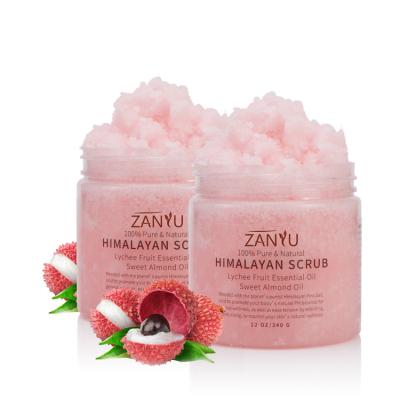 China Exfoliator Himalayan Pink Salt Scrub 100% Natural Exfoliating Body Scrub Salt And Oil Shower Salt For Body Wash for sale