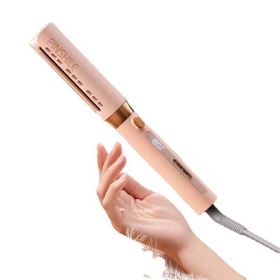 China 2-in-1 Hair Straightener & Curler 2022 Professional Digital Temperature Display 2 In 1 Hair Curler And Straightens for sale