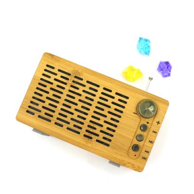 China Mini Portable Wireless Music Speaker Wireless Mini Stereo Wooden Speaker Subwoofer for sale