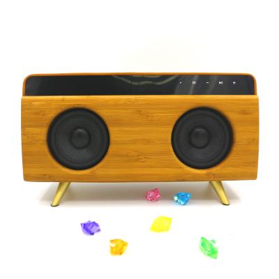 China 2018 new BT mini speaker wood private mode creative radio charging portable dual speaker smart audio for sale