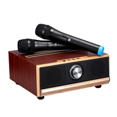 China 2019 Radio Mini Karaoke UHF MIC Home Theater System Wireless Speaker for sale