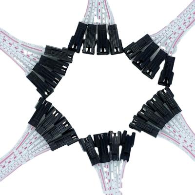 China Custom SM Female to Male 2 pin Connector Flat Ribbon Cable Wire Harness Manufacturer for sale