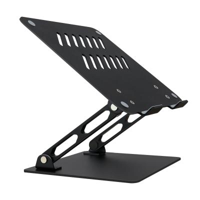 China Ergonomic Flexible Foldable Height Adjustable Aluminum Portable Folding Adjustment Desktop Laptop Tablet Holder Riser Stand for sale