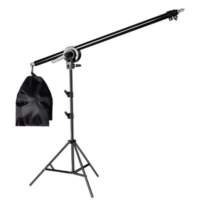 China 200cm Adjustable Adjustable Photography Light Tripod Stand with 140cm Arm Crossbar for Strobe Softbox, Photo Moon Light Studio for sale