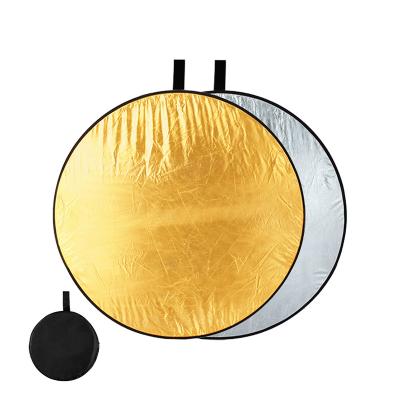 China 60cm Collapsible Photography Portable Collapsible Reflector Gold/Silver 2-in-1 Reflector For Camera Shooting for sale