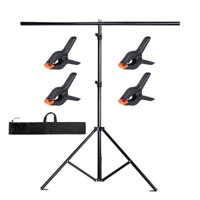 China 200*200cm portable foldable photography background stand t-shape stand system for portrait photos studio products for sale