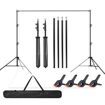 China 3*4m Metal Photography Background Support System Kit Adjustable Heavy Duty Background Support Video with Spring Clip and Carry Bag for sale