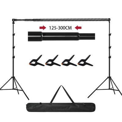 China Photographic Equipment Background Frame Muslin Background Support System Portable Telescopic 2.6*3m Adjustable Kit For Shooting Studio for sale