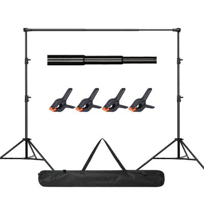 China Professional Alloy 3*3m Photography Backdrop Muslin Background Support Aluminum System with Spring Clip and Carry Bag for Shooting for sale