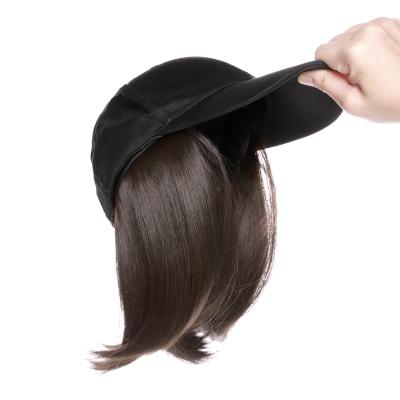 China Wholesale Price Snoilite Fashion Fake Hair Synthetic Hair Hats Baseball Cap With Hair T2009-T2014 for sale