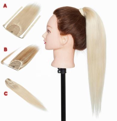 China Silky Straight Wave Russian Blonde Claw Clip In Hair Ponytail Extension for sale