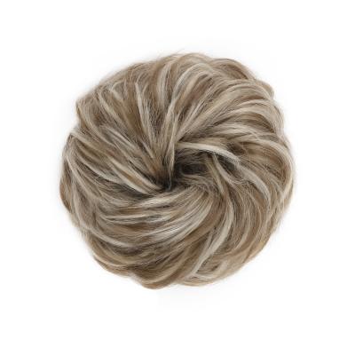 China 45g Synthetic Fiber Bun Donut Hair Extension Ponytail Wig Thick Tousled Messy Bun Elastic Band Synthetic Ponytail Wig for sale