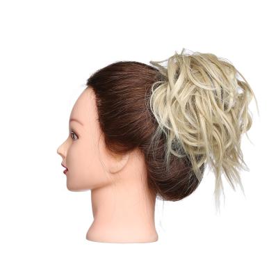 China High Temperature Synthetic Hair READY TO SHIP Synthetic Messy Bun Messy Curly Hair Scrunchie Ponytail Hairstyles Updo Bun Synthetic Wig For Women for sale