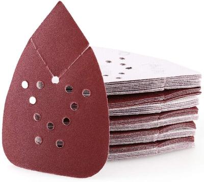 China Aluminum Oxide Vibratite Mouse Grinding Pads, 180 Grit 12 Hole Hook and Loop Emery Paper for Mouse Sanders for sale