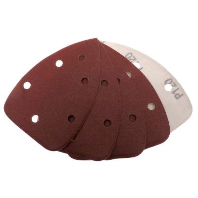 China 140mm 6-Hole Hook and Loop Aluminum Oxide Mouse Sheet Sander Sandpaper Abrasive Disc Sanding Palm for Triangular Car Wheel for sale