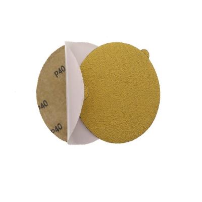 China 6 Inch 150mm PSA Golde Automotive Sandpaper Sandpaper Sanding Disc For Polishing And Grinding Round for sale