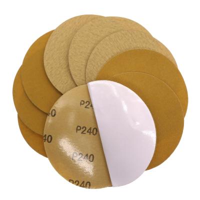 China 5Inch PSA Gold Sandpaper Automotive Sanding Disc For Polishing And Grinding Round for sale