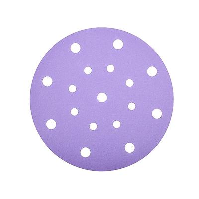 China Zirconium Corundum Vibratite Emery Paper, 6 Inch 17 Holes Grit Zirconium Corundum Sandpaper 1200 For Metal Furniture Car Wood Polish for sale