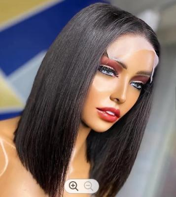 China Straight Hair Lace Front Brazilian Virgin Hair Full Lace Hair Wigs For Black Women HD Lace Frontal Wig for sale