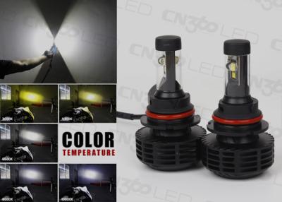 China Ultra Bright 9007 LED Automotive Lights , 6000LM Led Vehicle Headlights for sale