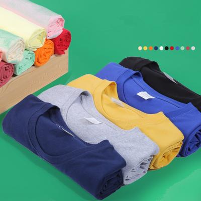 China Breathable Low Price OEM Customized 220g Round Neck Blank T-Shirt For Men Women for sale