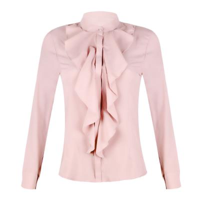 China OEM ODM Custom Anti-Shrink Summer Long Sleeve Chic Shirt Woman Shirts And Blouses for sale