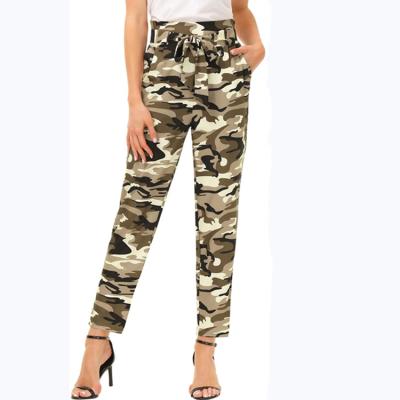 China OEM Breathable Wholesale Camouflage Printed Camouflage Cargo Women Trousers Pants for sale