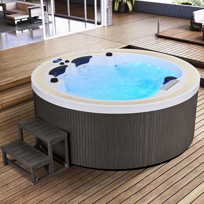 China Freestanding outdoor hot tub, whirlppol swim spa tub, round outdoor spa for sale