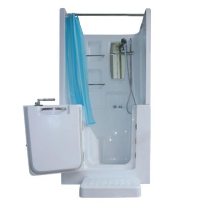 China Personal Home Double Side Skirt Bathroom Use Shower Cabin (Left Skirt) For Disabled Bathtub Walk In for sale